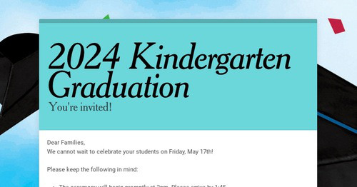 2024 Kindergarten Graduation