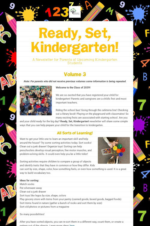Ready, Set, Kindergarten!