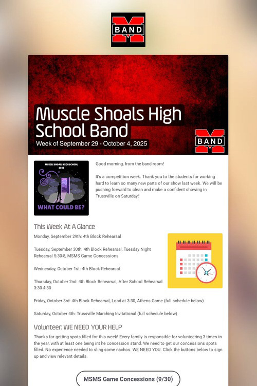 Muscle Shoals High School Band