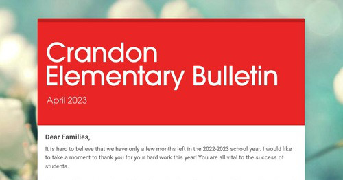 Crandon Elementary Bulletin