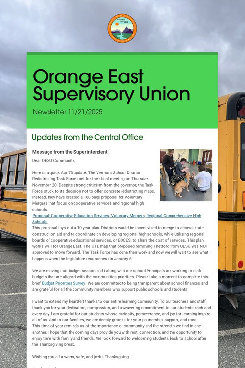 Orange East Supervisory Union