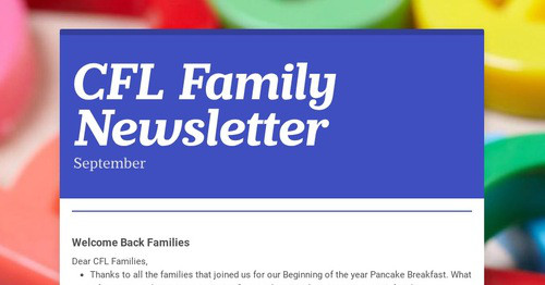 CFL Family Newsletter