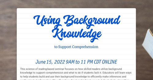 Using Background Knowledge