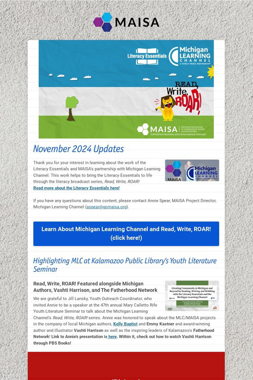 Michigan Learning Channel Update