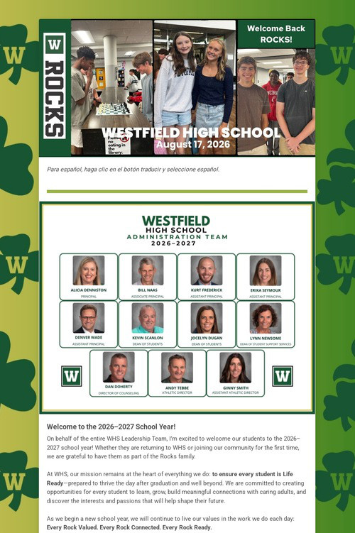 WHS Newsletter