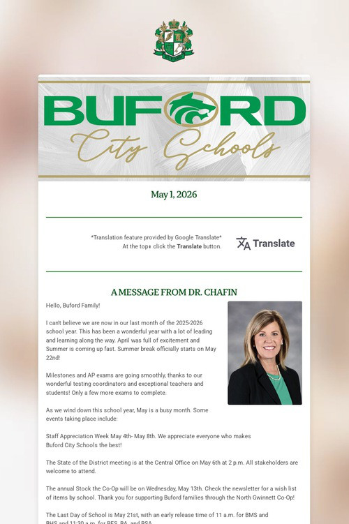 BCSS District Newsletter May 2026