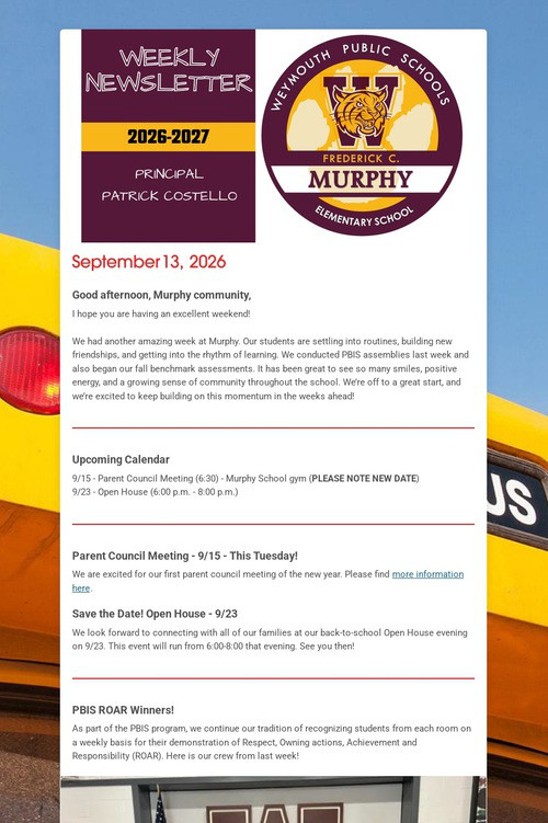 Welcome Back to School!