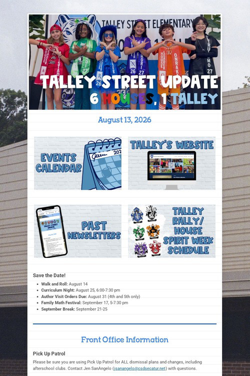 Talley Street Update