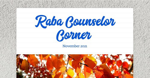 Raba Counselor Corner
