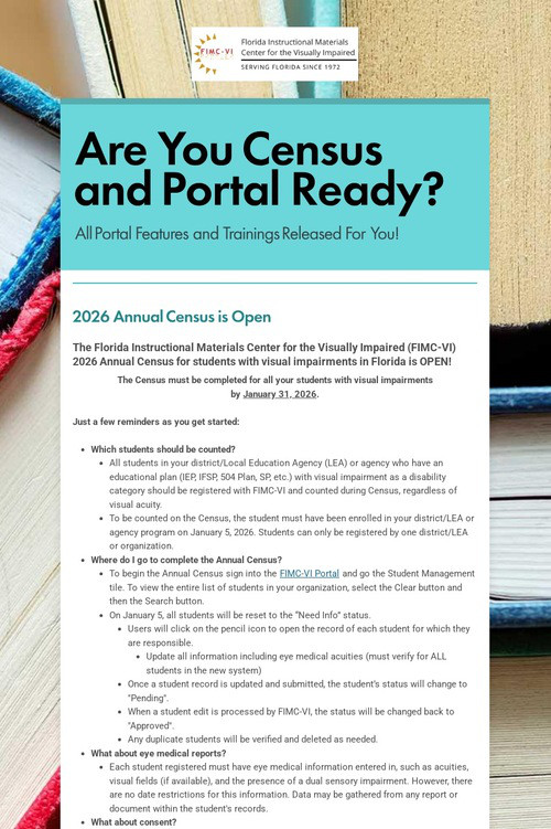 Are You Census and Portal Ready?