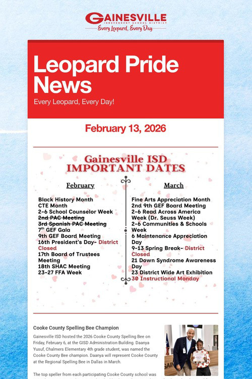 Leopard Pride News