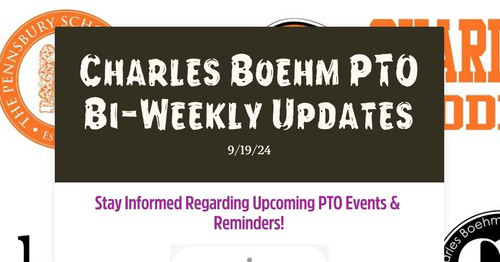 Charles Boehm PTO Bi-Weekly Updates
