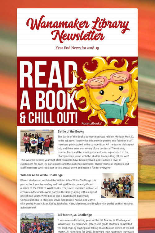 Wanamaker Library Newsletter
