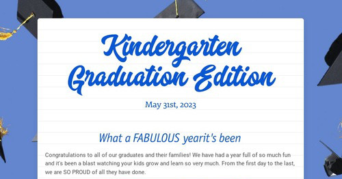Kindergarten Graduation Edition