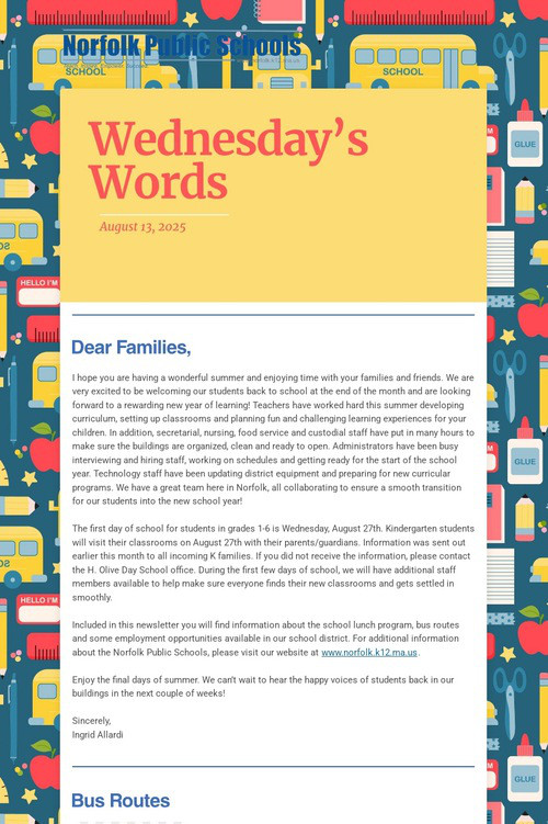 Wednesday's Words