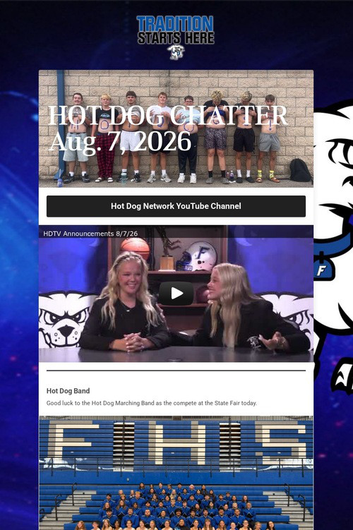 HOT DOG CHATTER Aug. 7, 2026