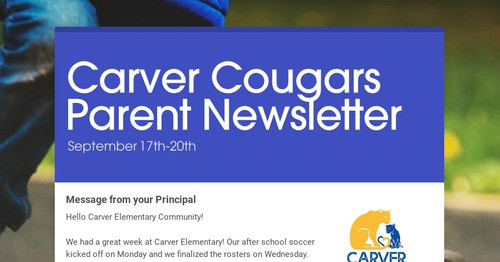 Carver Cougars Parent Newsletter