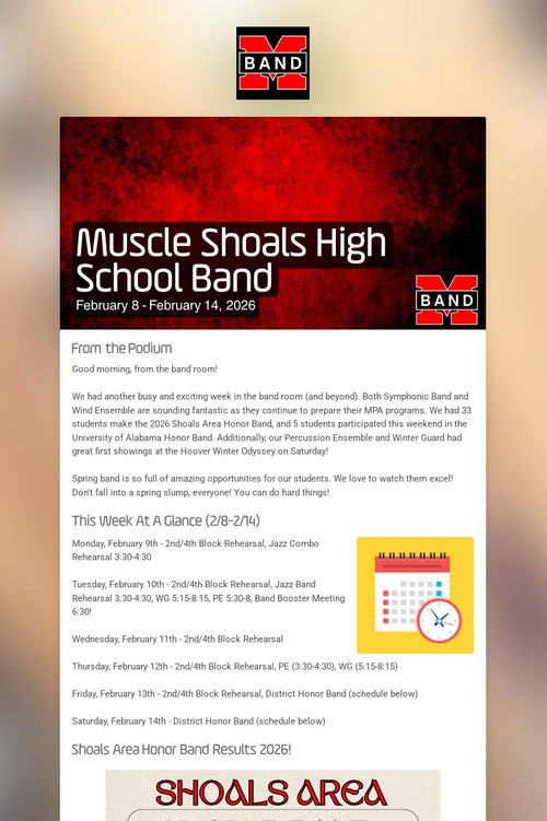 Muscle Shoals High School Band