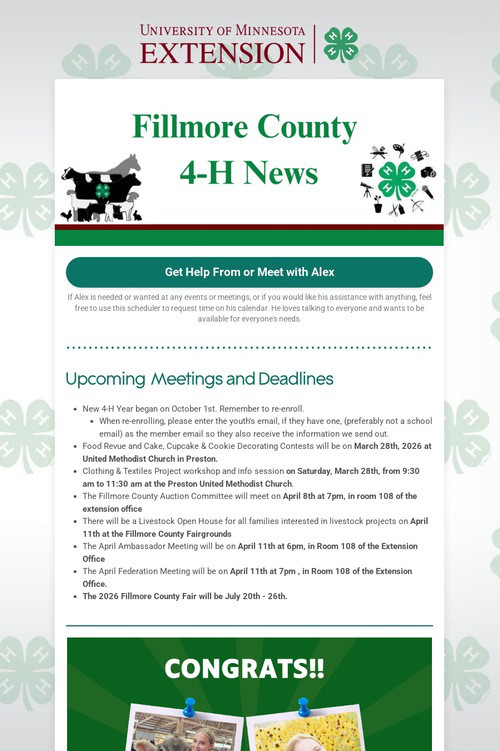 Fillmore County 4-H News