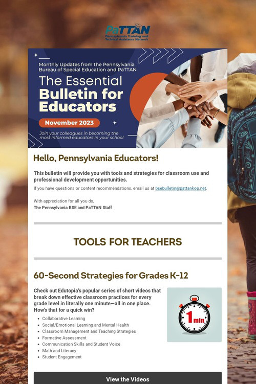 Essential Bulletin for Educators