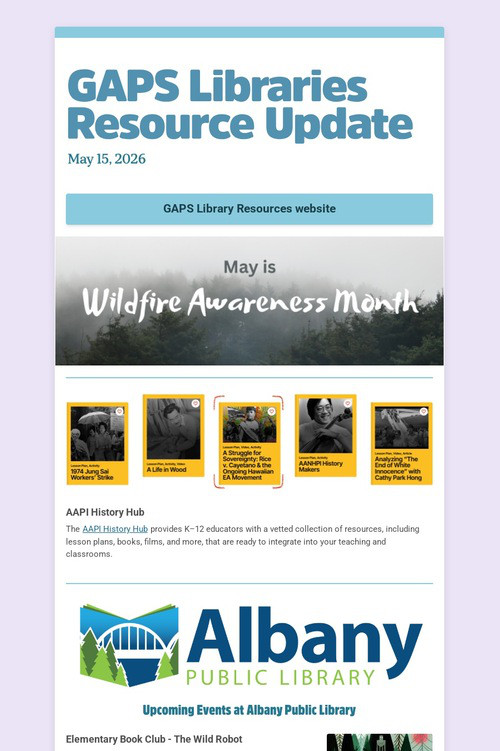 GAPS Libraries Resource Update