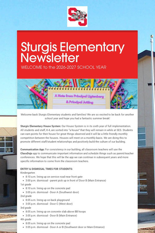 Sturgis Elementary Newsletter