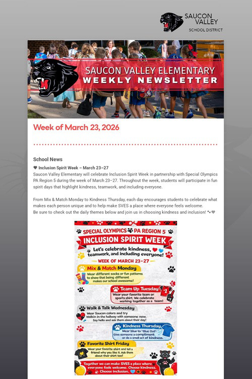 SVES Weekly Newsletter