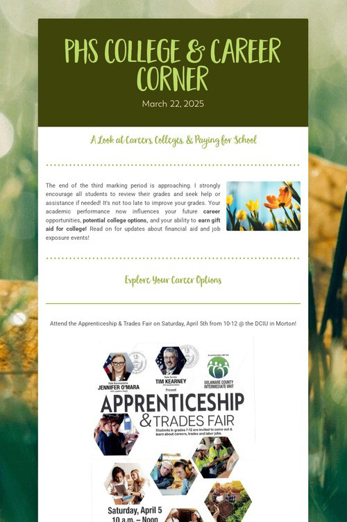 PHS College & Career Corner