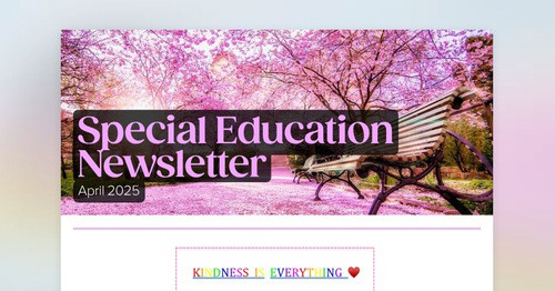 Special Education Newsletter