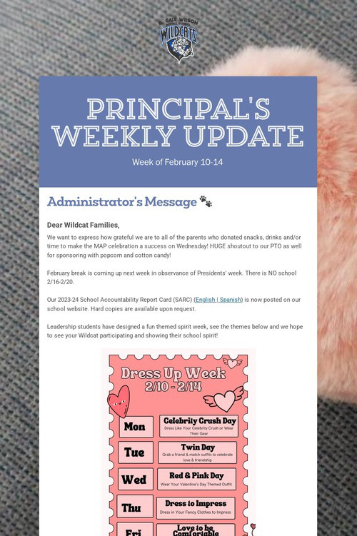 Principal's Weekly Update