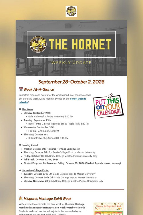 The Hornet Weekly Update
