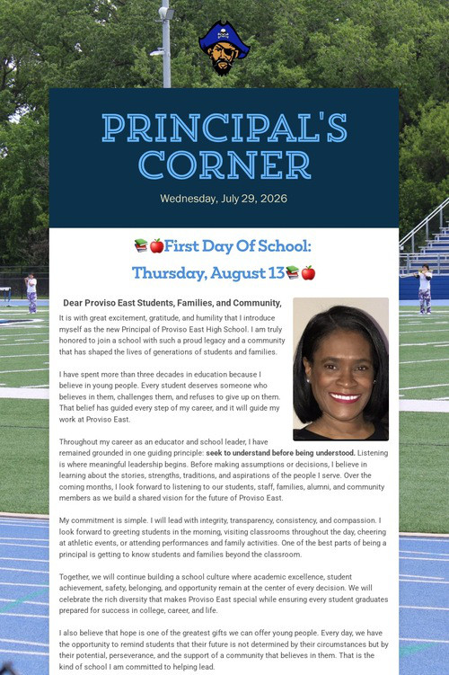 Principal's Corner