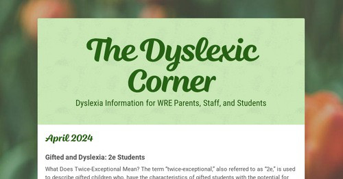 The Dyslexic Corner