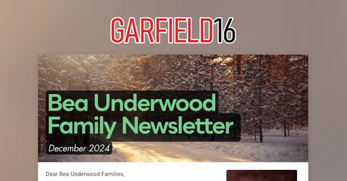 Bea Underwood Family Newsletter