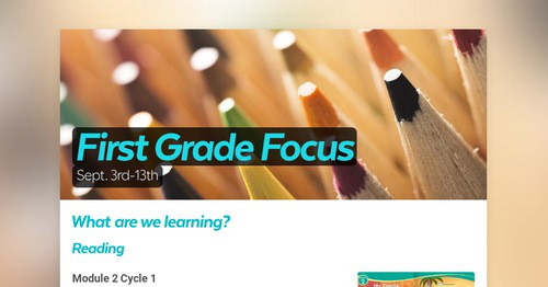 First Grade Focus