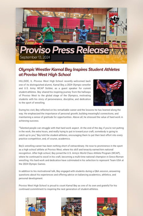 Proviso Press Release