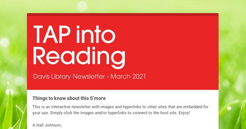 TAP into Reading | Smore Newsletters