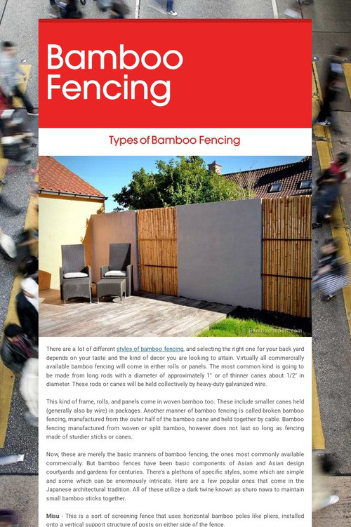 Bamboo Fencing