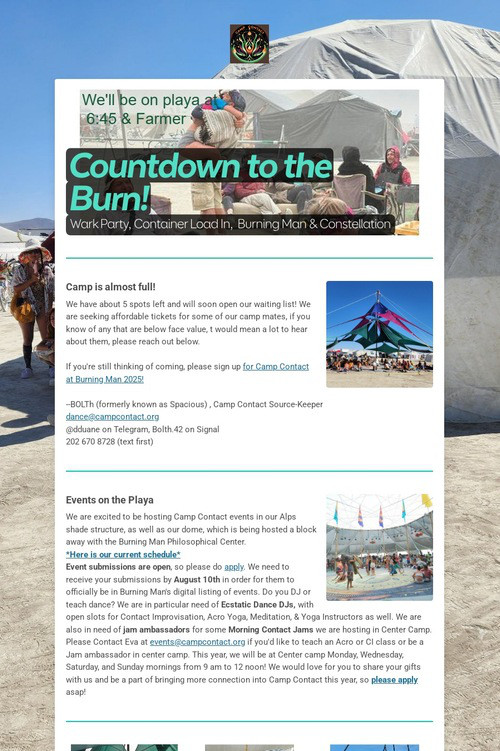 Countdown to the Burn!