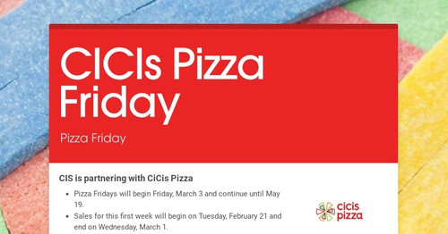 CICIs Pizza Friday