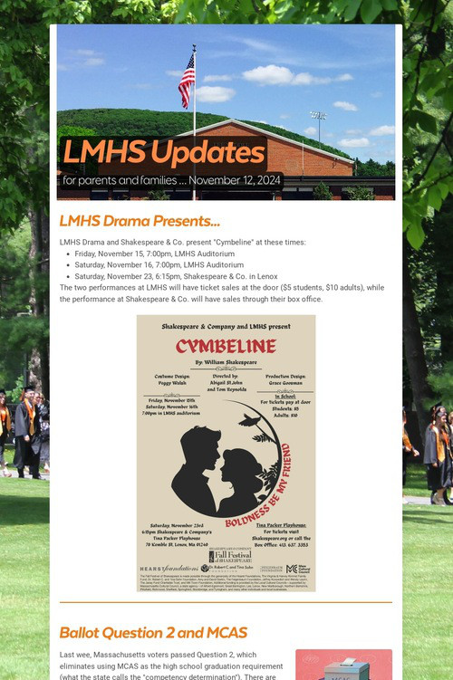 LMHS Updates