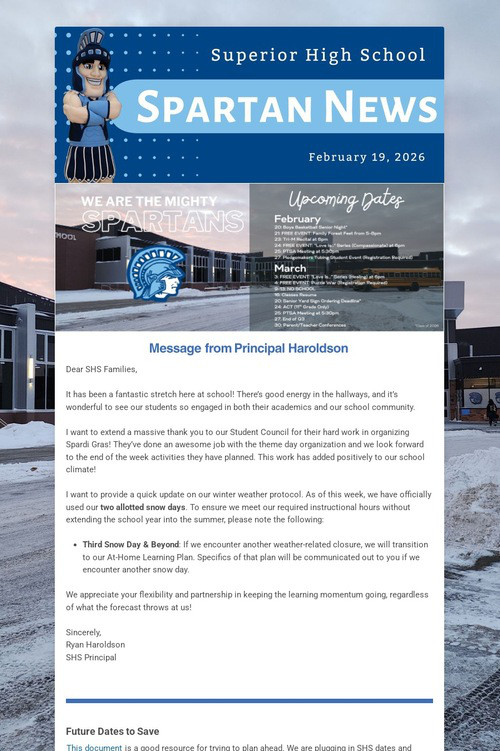 SHS Family News