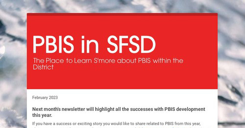 PBIS in SFSD