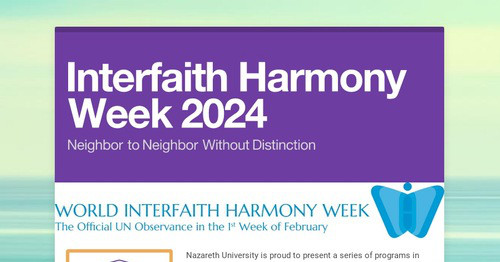 Interfaith Harmony Week 2024