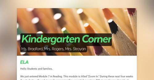 Kindergarten Corner