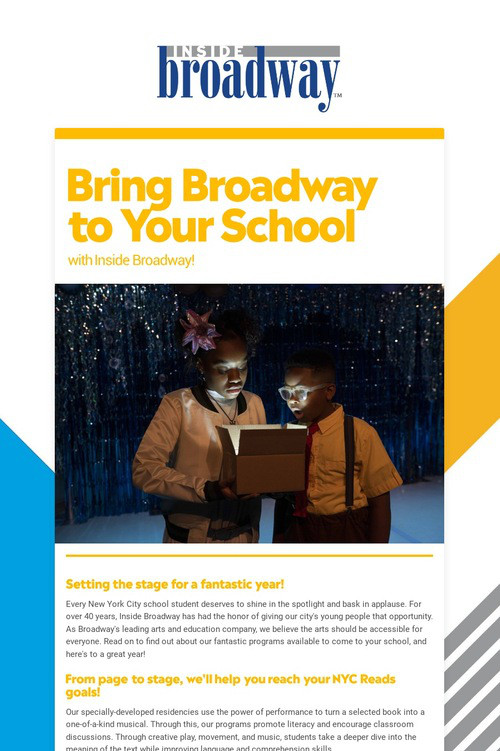 Bring Broadway to Your School