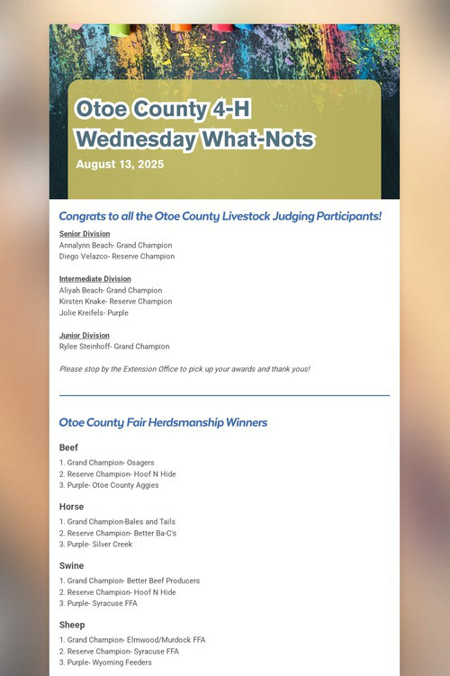 Wednesday What-Nots 8/13