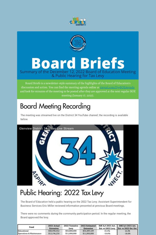 Board Briefs