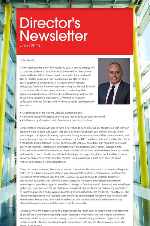 Director's Newsletter