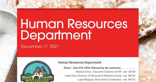 Human Resources Department